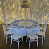 Location Centre de Table : Colonne Métal + Gypsophile 60cm