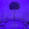 Location Centre de Table : Colonne Métal + Gypsophile 60cm