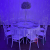 Location Centre de Table : Colonne Métal + Gypsophile 60cm