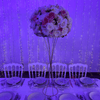 Location Centre de Table : Colonne Métal + Gypsophile 60cm