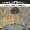 Location Centre de Table : Vase Transparent + Gypsophile 60cm