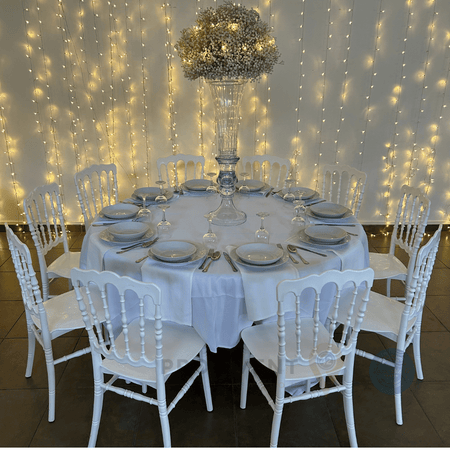 Location Centre de Table : Vase Transparent + Gypsophile 60cm