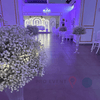Location Allée Centrale : Vase Transparent 80cm + Gypsophile 60cm x6