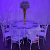 Location Centre de Table : Vase Doré + Gypsophile 60cm