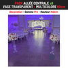 Location Allée Centrale : Vase Transparent 80cm + Multicolore 60cm x6