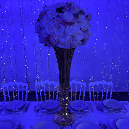 Location Centre de Table : Vase Doré + Multicolore 60cm