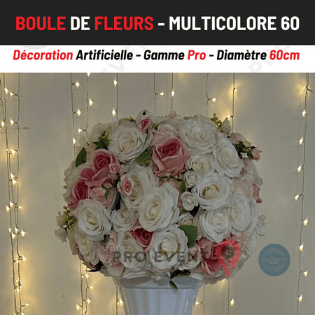 Location Boule de Fleurs Multicolore 60cm