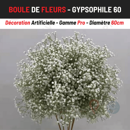 Location Boule de Fleurs Gypsophile 60cm