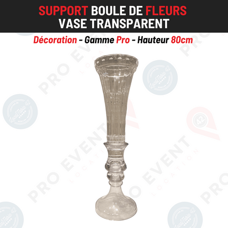 Location de Vase Transparent 80cm