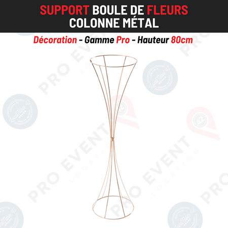 Location de Colonne Métal Doré 80cm