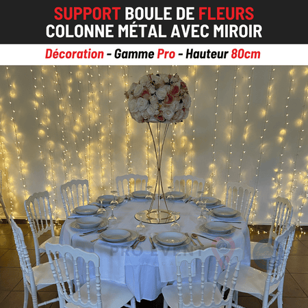 Location de Colonne Métal Doré 80cm
