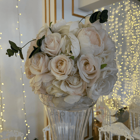 Location Centre de Table : Vase Transparent + Multicolore 40cm