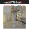 Location Centre de Table : Vase Blanc + Multicolore 40cm