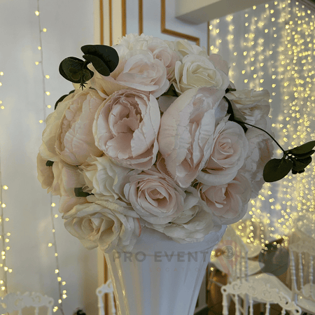 Location Centre de Table : Vase Blanc + Multicolore 40cm