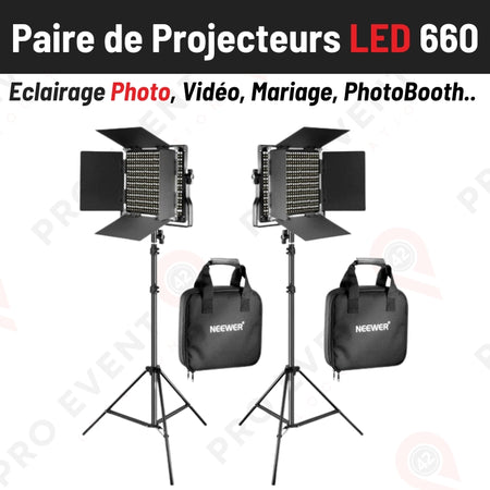 Location Paire de Projecteurs LED - Eclairage Pro