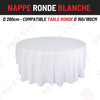 Location Nappe Ronde Blanche Ø 280cm