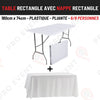 Location Pack | Table Rectangle + Nappe Rectangle Blanche