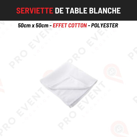 Location Serviette de Table Blanche