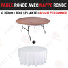 Location Pack | Table Ronde + Nappe Ronde Blanche